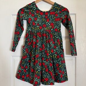Hanna Andersson Long Sleeve Skater Dress with Pockets, Size 6-7